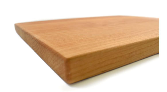 cherry wood cutting board side view
