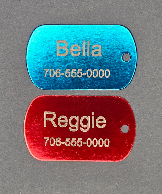 Aluminum dog Tags - personalized