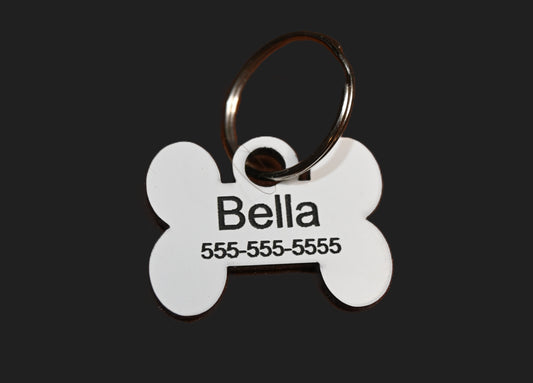 Dog Tag ,Acrylic dog bone shape